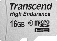 Transcend High Endurance 10V R21/W20 microSDHC 16GB Kit, Class 10