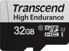 Transcend High Endurance 350V R95/W40 microSDHC 32GB Kit, UHS-I U1, Class 10