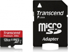 Transcend Premium R45/W20 microSDXC 128GB Kit, UHS-I, Class 10