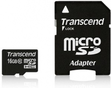 Transcend microSDHC 16GB Kit, Class 10