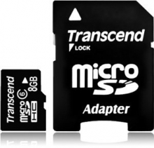 Transcend microSDHC 8GB Kit, Class 6