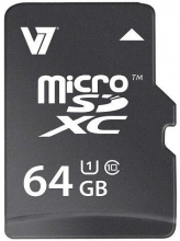 V7 R22/W15 microSDXC 64GB, UHS-I, Class 10