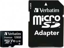 Verbatim Premium 600x R90 microSDXC 128GB Kit, UHS-I U1, Class 10