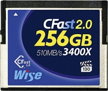 Wise Advanced Blue 3400X R510/W450 CFast 2.0 CompactFlash Card 256GB