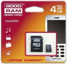 goodram M40A R15/W5 microSDHC 8GB Kit, Class 4