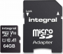 Integral High Speed R100 microSDXC 64GB Kit, UHS-I U1, A1, Class 10