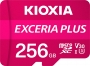 KIOXIA EXCERIA PLUS R100/W85 microSDXC 256GB Kit, UHS-I U3, A1, Class 10