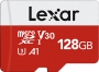 Lexar E-Serie R100/W30 microSDXC 128GB Kit, UHS-I U3, A1, Class 10