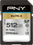 PNY Elite-X R100 SDXC 512GB, UHS-I U3, Class 10