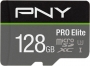 PNY Pro Elite R100/W90 microSDXC 128GB Kit, UHS-I U3, A1, Class 10