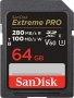 SanDisk Extreme PRO R280/W100 SDXC 64GB, UHS-II U3, Class 10