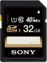 Sony SF-U Series R40 SDHC 32GB, UHS-I, Class 10