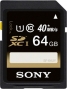 Sony SF-U Series R40 SDXC 64GB, UHS-I, Class 10