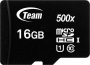 TeamGroup 500x Black R80/W15 microSDHC 16GB Kit, UHS-I U1, Class 10