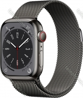 Apple Watch Series 8 (GPS + cellular) 41mm stainless steel graphite with Milanaise-Wristlet graphite 