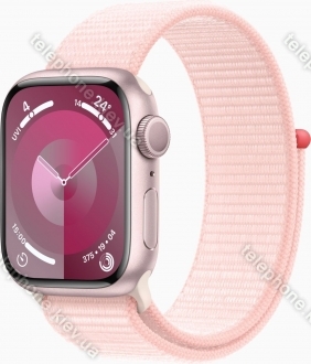 Apple Watch Series 9 (GPS) 41mm aluminium rose red with Sports Loop light pink 