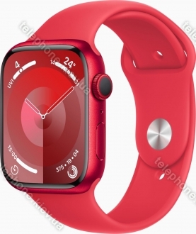 Apple Watch Series 9 (GPS) 45mm aluminium (PRODUCT)RED, with sport wristlet M/L (PRODUCT)RED, 