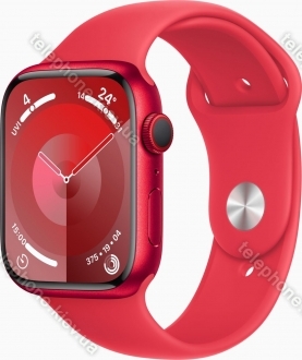 Apple Watch Series 9 (GPS + cellular) 45mm aluminium (PRODUCT)RED with sport wristlet S/M (PRODUCT)RED 