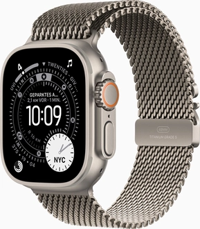 Apple Watch Ultra 3 natural with Milainaise-Wristlet Medium natural