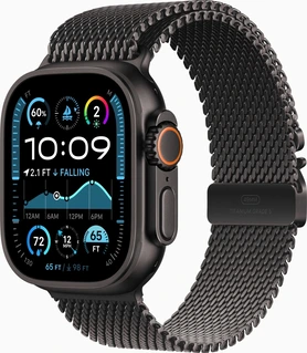 Apple Watch Ultra 2 black with Milanaise-Wristlet Medium black