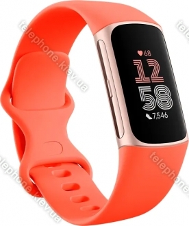 Fitbit Charge 6 activity tracker coral/champagne gold 