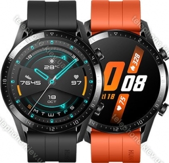 Huawei Watch GT 2 Sports 46mm black with sport wristlet sunset orange 