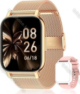 Popglory Smartwatch 1.85" rose gold/pink 