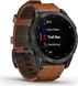 Garmin epix 2 Sapphire black titanium/chestnut leather