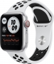 Apple Watch Nike Series 6 (GPS + cellular) 40mm aluminium silver with sport wristlet platinum/black (M07C3FD)