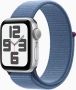 Apple Watch SE 2022 (GPS) 40mm silver with Sports Loop winterblau (MRE33QF)