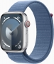Apple Watch Series 9 (GPS + cellular) 45mm aluminium silver with Sports Loop winterblau (MRMJ3QF)