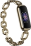 Fitbit Luxe Special Edition activity tracker gorjana Soft gold stainless steel parker link bracelet (FB422GLPK)