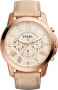 Fossil Q Grant leather rose gold (FTW10023P)