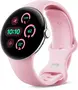 Google pixel Watch 3 (LTE) 41mm polished Silver with sport wristlet Rose quartz