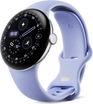 Google pixel Watch 4 (LTE) 41mm polished Silver with sport wristlet Iris