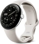 Google pixel Watch 4 (Wi-Fi) 41mm polished Silver with sport wristlet Porcelain