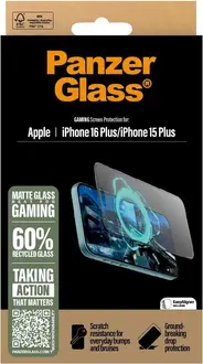 PanzerGlass Gaming Screen Protector ultra wide Fit для Apple iPhone 16 Plus