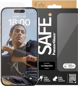 PanzerGlass Safe Screen Protector ultra wide Fit для Apple iPhone 15 Pro