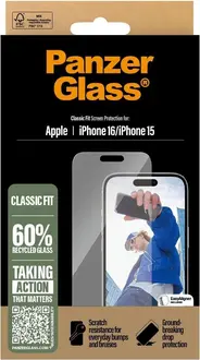 PanzerGlass Screen Protector Classic Fit для Apple iPhone 16