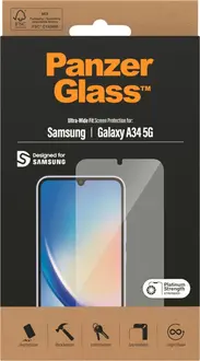 PanzerGlass ultra wide Fit для Samsung Galaxy A34 5G