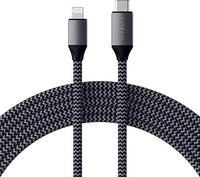 Satechi USB-C to Lightning кабель space Gray