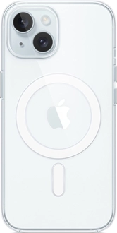 Apple clear case with MagSafe для iPhone 15 прозрачный