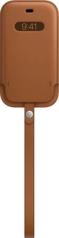 Apple iPhone 12 Mini Leather Sleeve with MagSafe Saddle коричневый