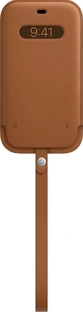 Apple iPhone 12 Pro Max Leather Sleeve with MagSafe Saddle коричневый