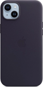Apple leather case with MagSafe для iPhone 14 Plus ink