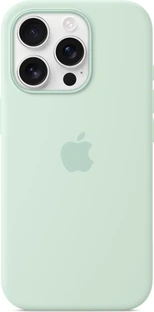 Apple silicone case with MagSafe для iPhone 16 Pro Aquamarin