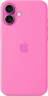 Apple silicone case with MagSafe для iPhone 16 Plus peony