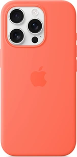 Apple silicone case with MagSafe для iPhone 16 Pro mandarin