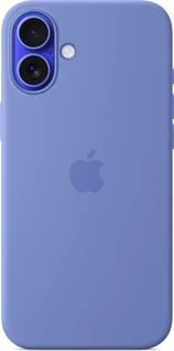 Apple silicone case with MagSafe для iPhone 16 Plus violet