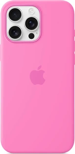 Apple silicone case with MagSafe для iPhone 16 Pro Max peony